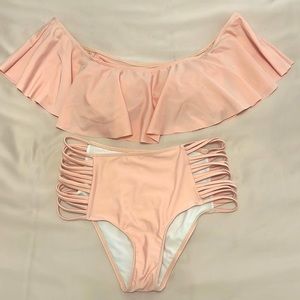 Fashion Nova Peach Bikini Set